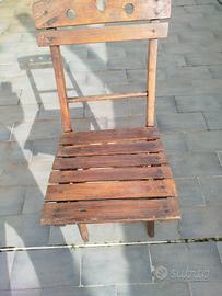 50 sedie in legno pieghevoli