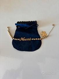 Bracciale personalizzato argento 925 placcato oro