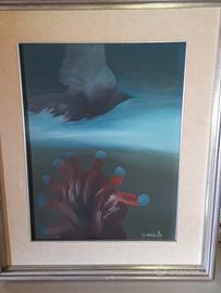 Quadro olio su tela Gomirato con cornice