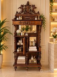Antica Etagere intagliata con figure Alate