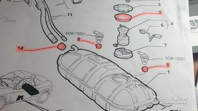 Fiat Barchetta: guarnizioni serbatoio