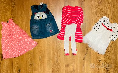 Lotto 4 : abbigliamento neonata 7-12 mesi