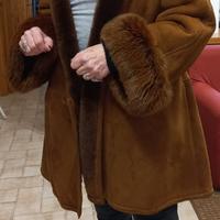 Montone Shearling Donna Tg 44 Marrone 