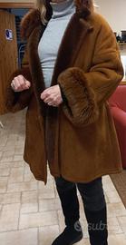 Montone Shearling Donna Tg 44 Marrone 