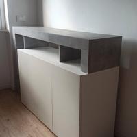 mobile madia Amburgo bianco e grigio