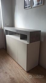 mobile madia Amburgo bianco e grigio