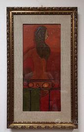 Dipinto di NUMITORE. Figura femminile di spalle