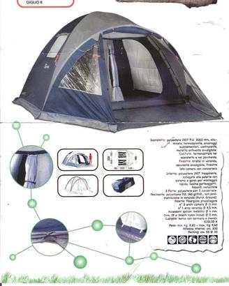 TENDA DA CAMPEGGIO GIGLIO 6 POSTI CON VERANDA