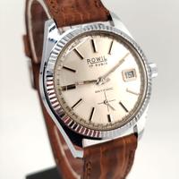 Rowil Date automatico 17 rubis acciaio anni 70'