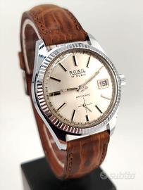 Rowil Date automatico 17 rubis acciaio anni 70'
