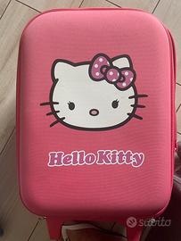 Valigia Hello Kitty rosa trolley rosa capiente