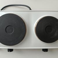 Fornello elettrico a due piastre ghisa