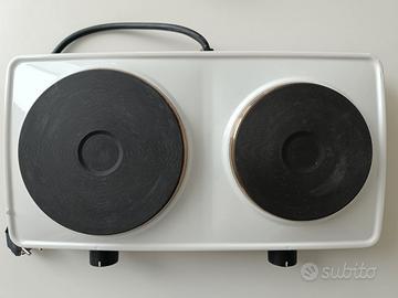 Fornello elettrico a due piastre ghisa