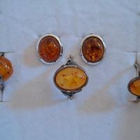 stock gioielli in argento e ambra vera