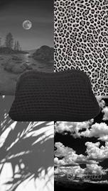 borsa uncinetto nera