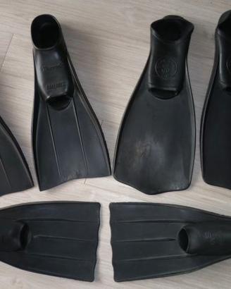 Pinne sub Pirelli Nemrod e Scubapro vintage