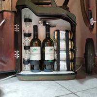 porta bottiglia ricavati da materiale di recupero 