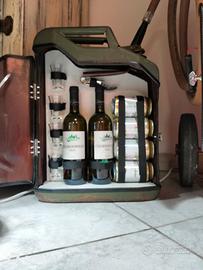 porta bottiglia ricavati da materiale di recupero 