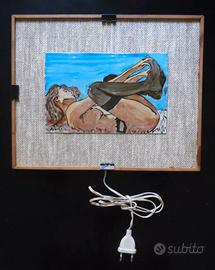 Gianni Arbrile quadro lampada nudo di donna