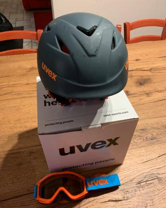 Casco sci junior UVEX con maschera