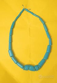 Collana pasta di turchese lunga 80 cm