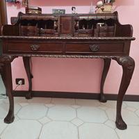 Scrivania Secretaire Stile Chippendale Inglese – N