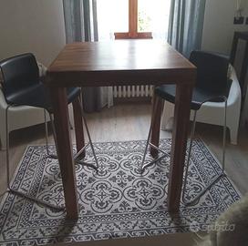 Coppia sgabelli bar IKEA neri e cromati h75