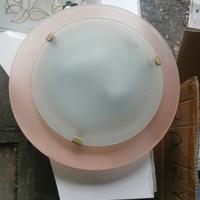 plafoniera vetro satinato 