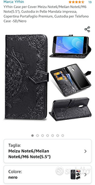 Cover, custodia per cellulare meizu note6/M6note