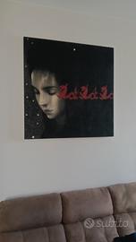 Omar Galliani 100x100 grafite su legno