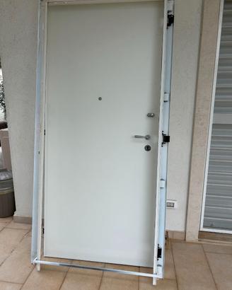 PORTA BLINDATA CORAZZATA BIANCA L 95 x H 233 cm