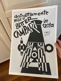 Poster stampa bitter Campari Depero futurismo