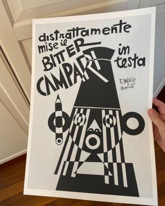 Poster stampa bitter Campari Depero futurismo