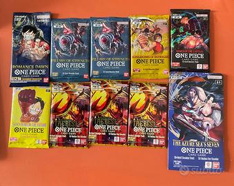 Lotto 9 bustine one piece tcg: romance dawn OP01 J