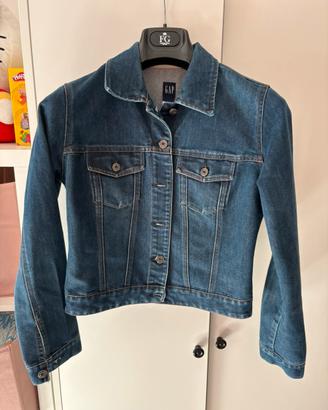 Giacca jeans GAP donna corta denim S blu
