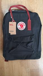 zaino Fjallraven Kanken Nero e Rosso/Bordeaux