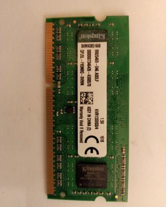 Modulo Memoria RAM Kingston 4GB DDR3-1333MHz, 1.5V