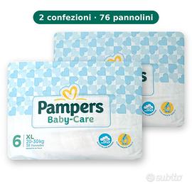 N°2  Pampers Baby-Care 6 XL 20-30 kg -nuovi