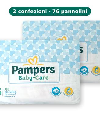 N°2  Pampers Baby-Care 6 XL 20-30 kg -nuovi