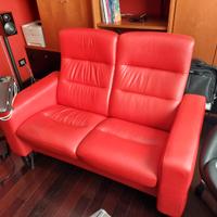 Divano Stressless Wave 2 posti pelle Paloma ROMA
