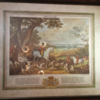 Stampa - Scena di caccia aristocratica francese