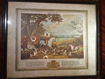 Stampa - Scena di caccia aristocratica francese