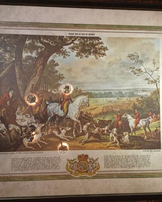 Stampa - Scena di caccia aristocratica francese