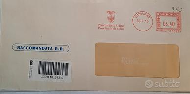 Buste con affrancature rosse