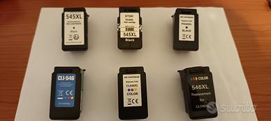 6 Cartucce VUOTE compatibili Canon 545 Xl 546 xl