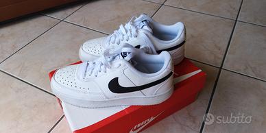 Nike court vision lo nn, baffo nero, scarpe n. 36