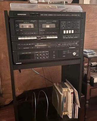 Impianto stereo Europhon con mobiletto e 4 casse