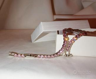 tennis swarovski artigianale rosa cipria