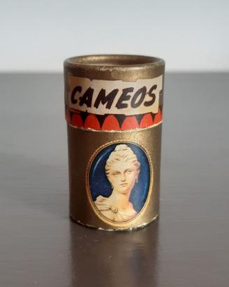 Scatola di cerini Golden Cameos vintage