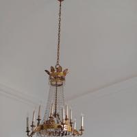Lampadario impero in cristallo